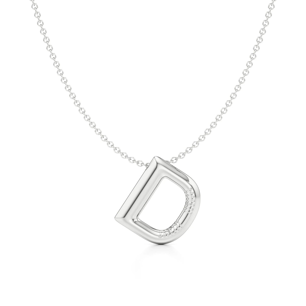 Puffy Lightweight Initial Necklace