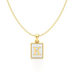 Mother of Pearl Initial Necklace