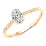Oval Cut Diamond Halo Ring