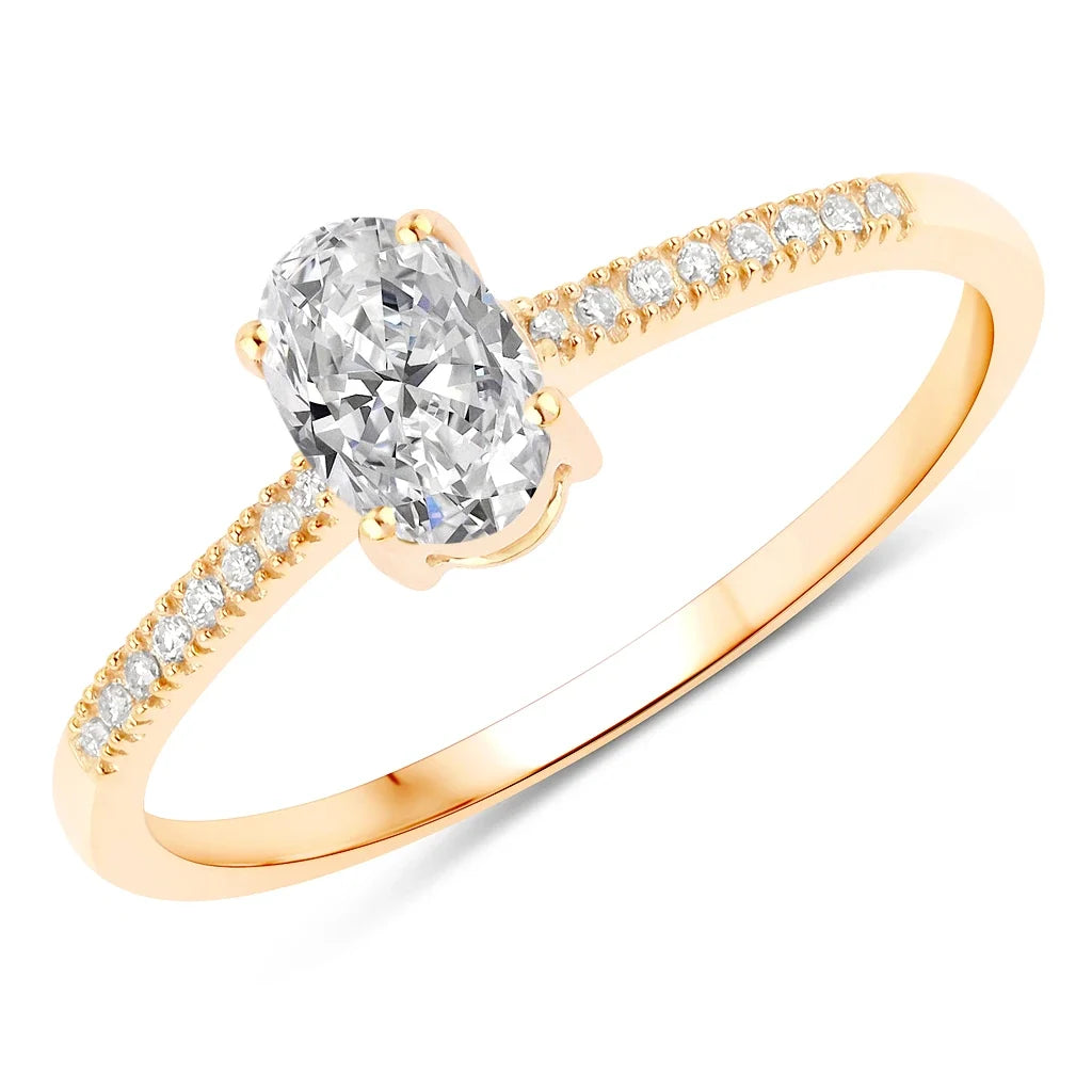 Oval Cut Diamond Halo Ring