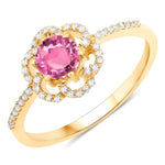Flower Diamond Halo Ring