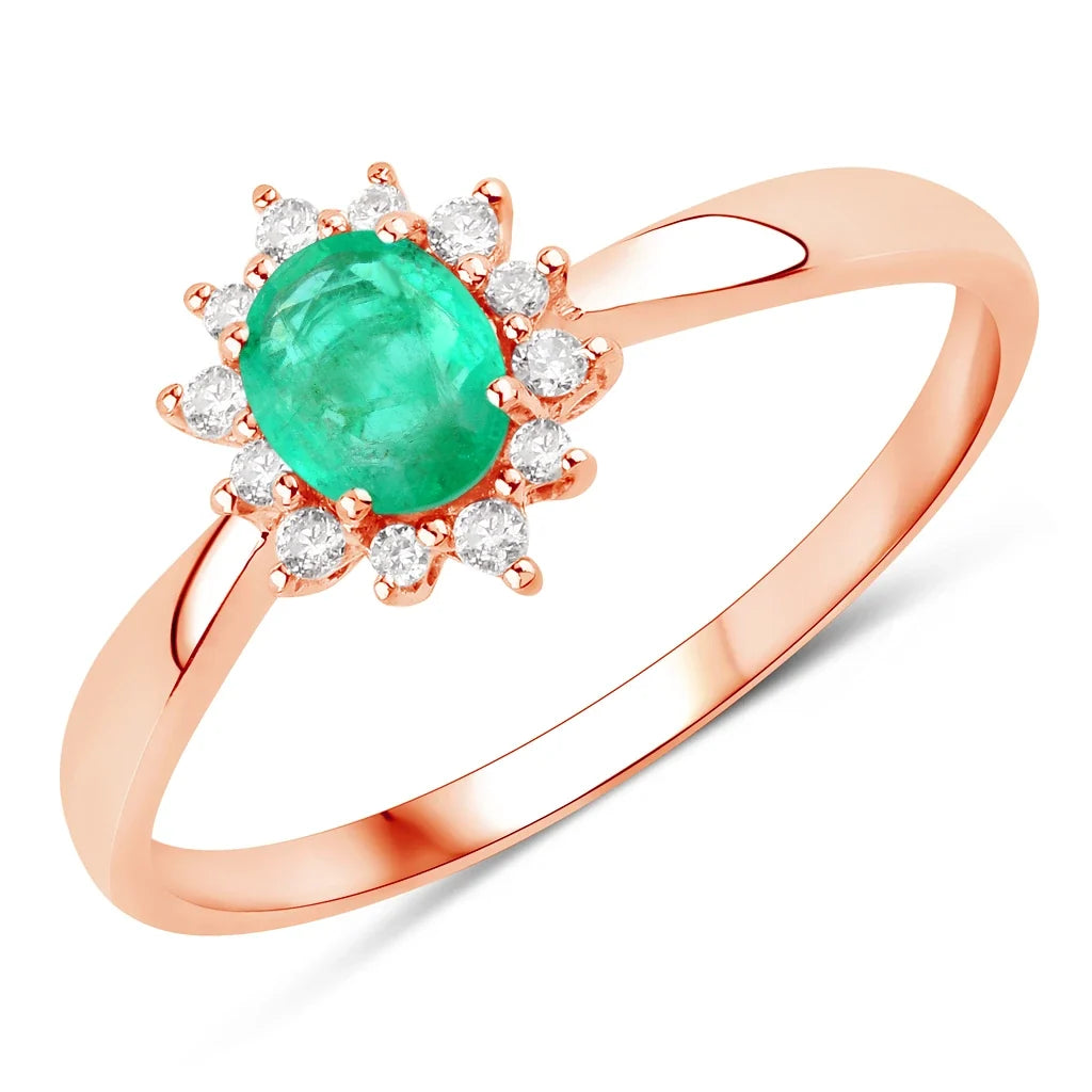 Sunburst Oval Cut Diamond Halo Ring