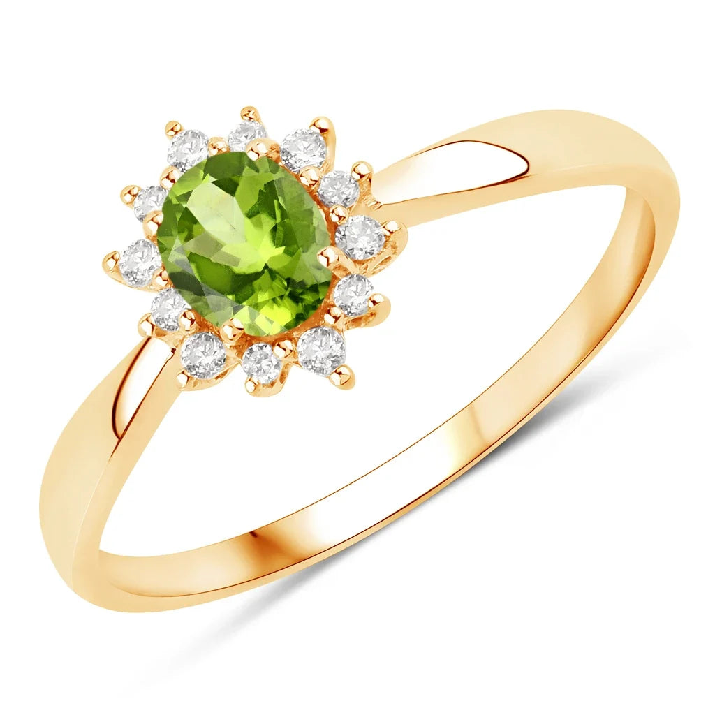 Sunburst Oval Cut Diamond Halo Ring