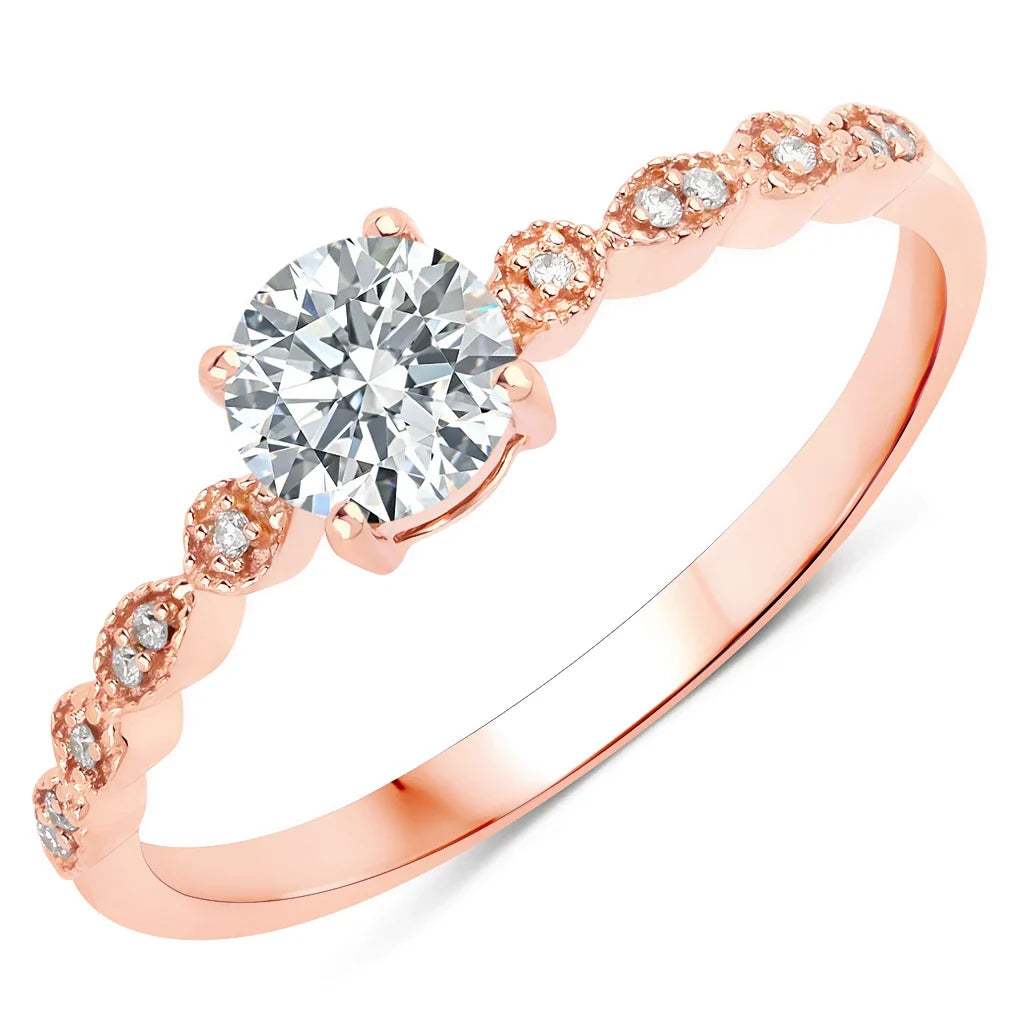 Victorian Round Diamond Halo Ring