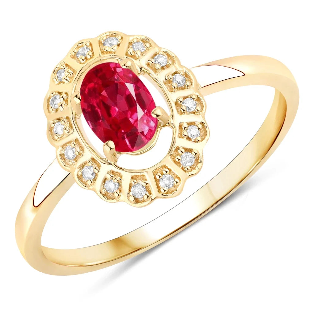 Oval Cut Diamond Halo Cocktail Ring