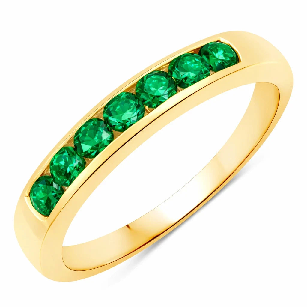 Round Cut Seven Stone B Ring