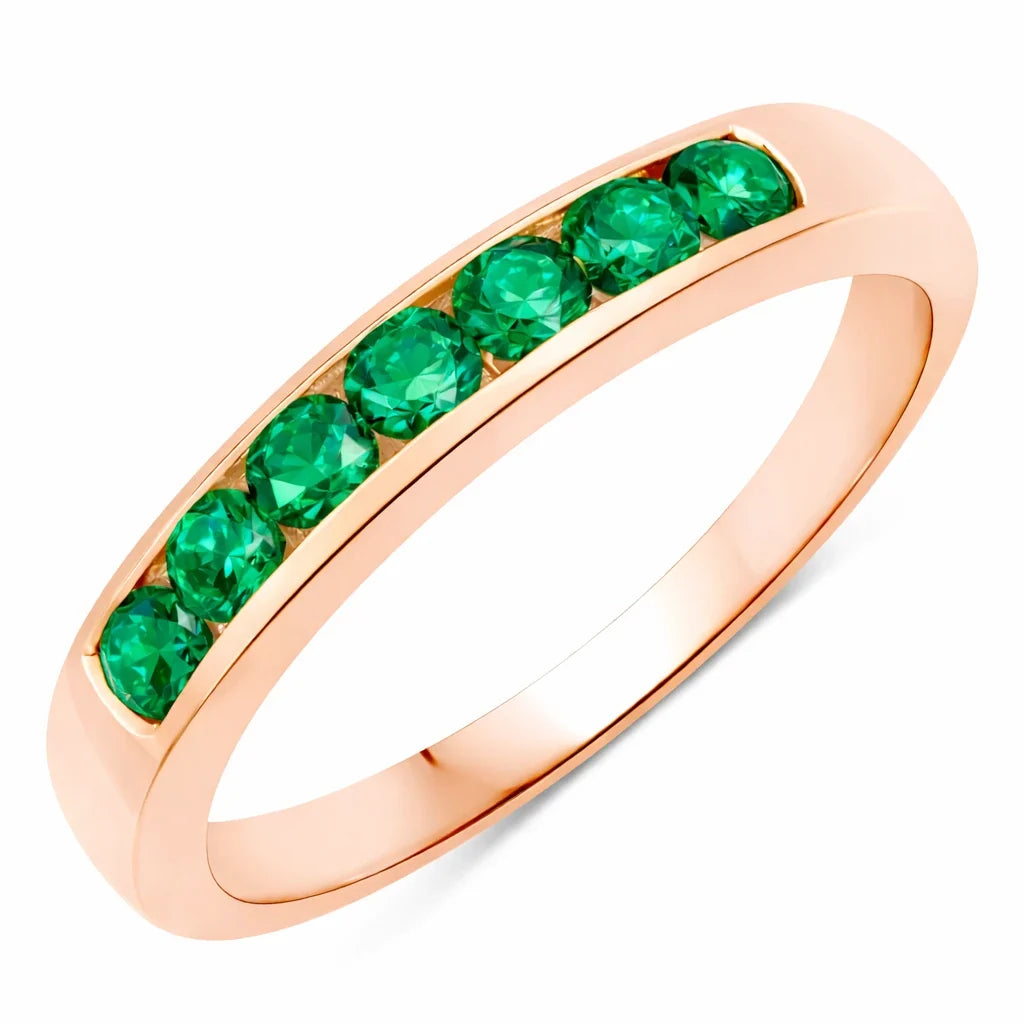 Round Cut Seven Stone B Ring