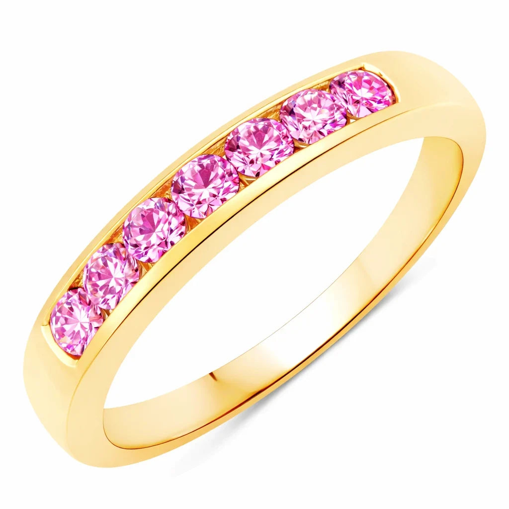 Round Cut Seven Stone B Ring