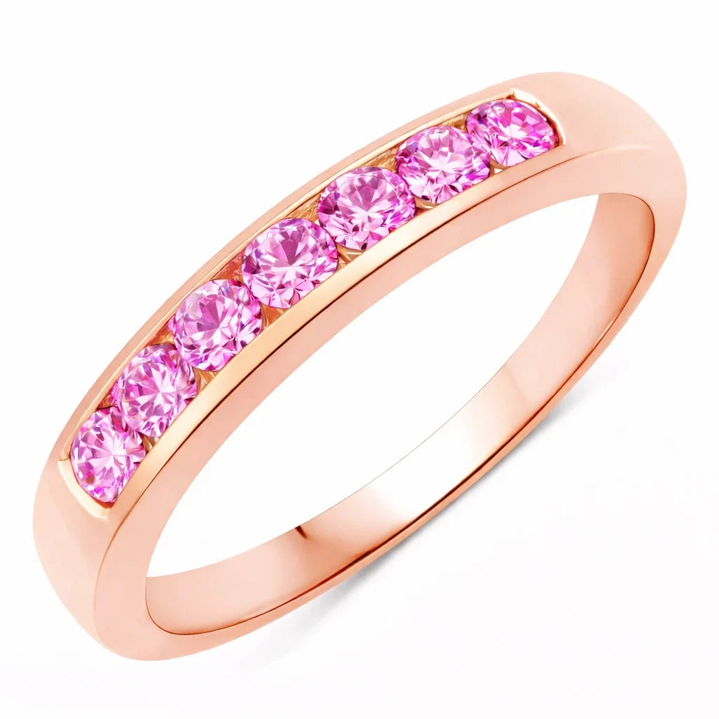 Round Cut Seven Stone B Ring