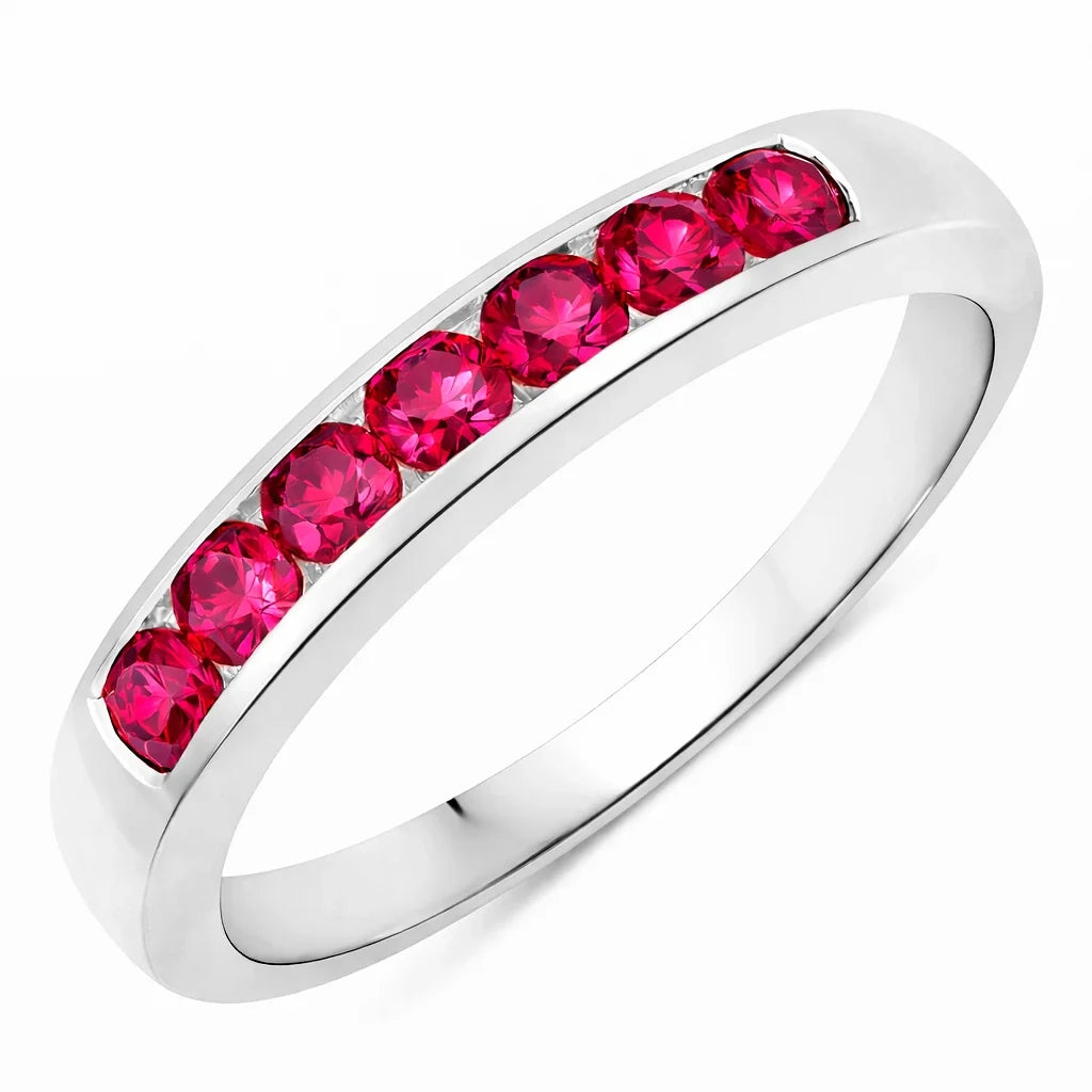 Round Cut Seven Stone B Ring