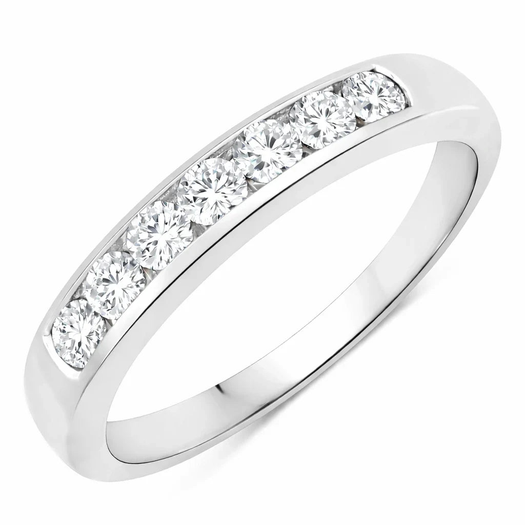 Round Cut Seven Stone B Ring