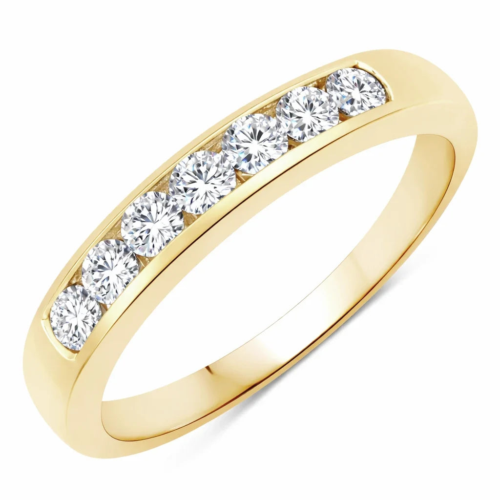 Round Cut Seven Stone B Ring