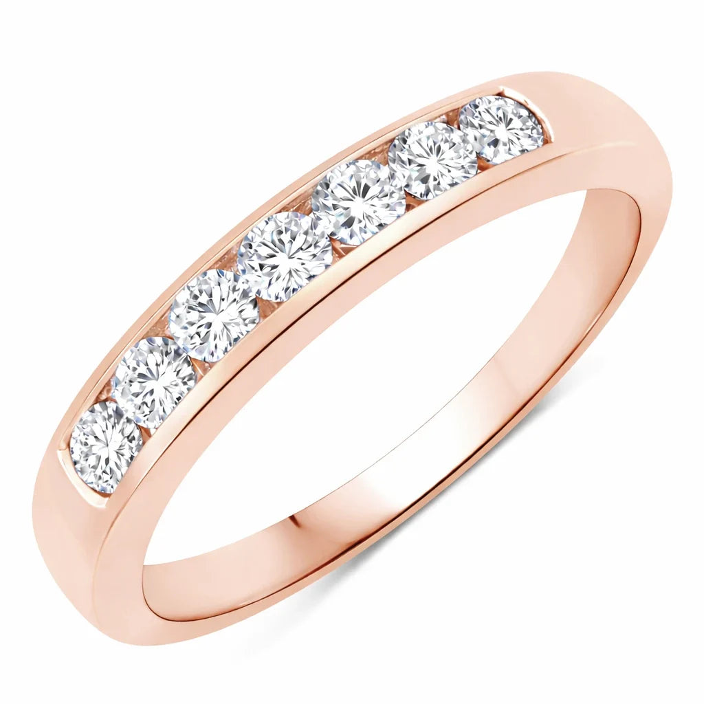 Round Cut Seven Stone B Ring