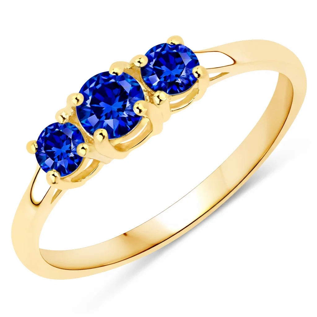 Three Stone Round Ring