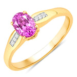 Dainty Oval Cut Diamond Accent Ring