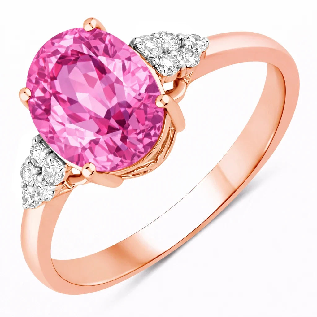 Cocktail Oval Cut Diamond Accent Ring