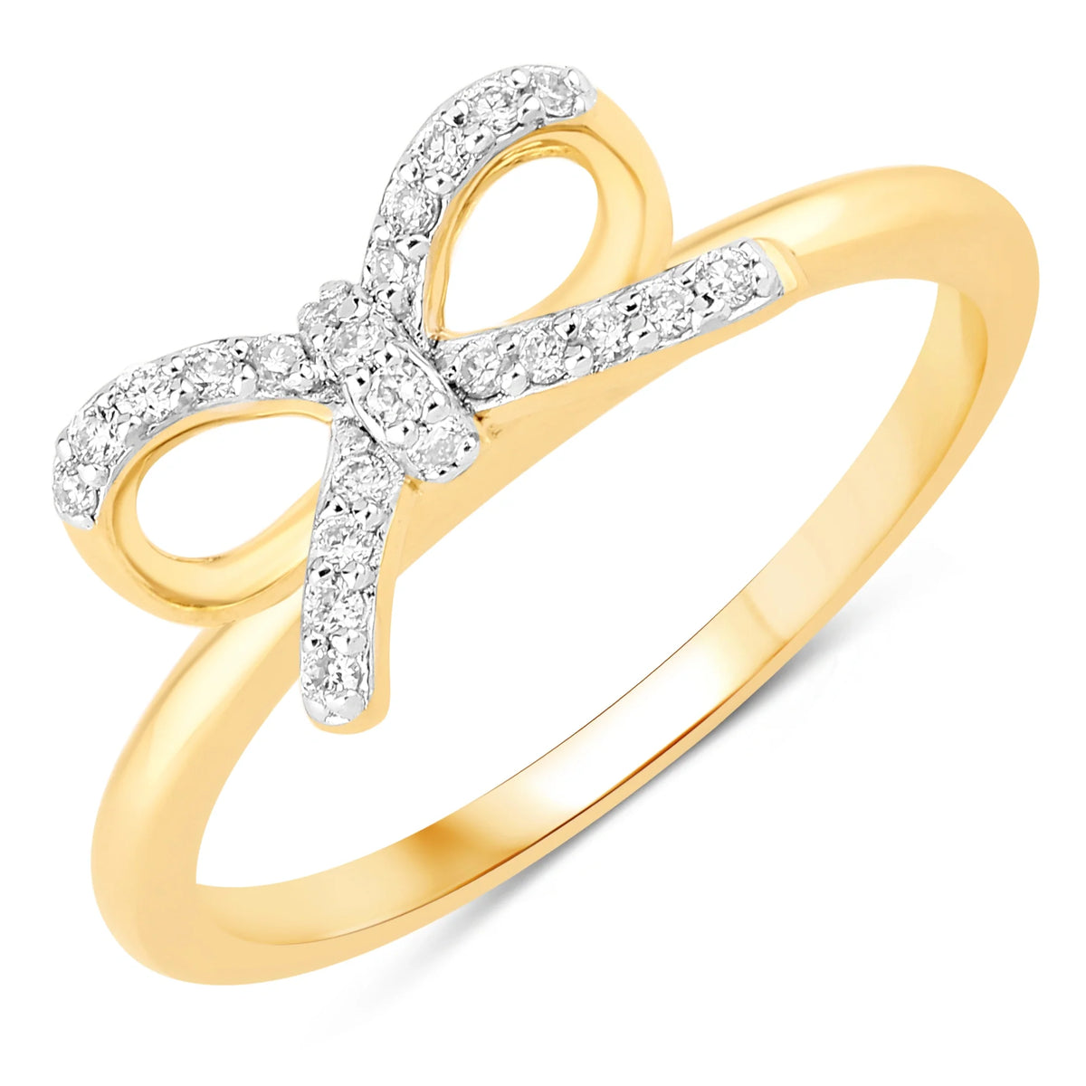 Natural Diamond Bow Ring