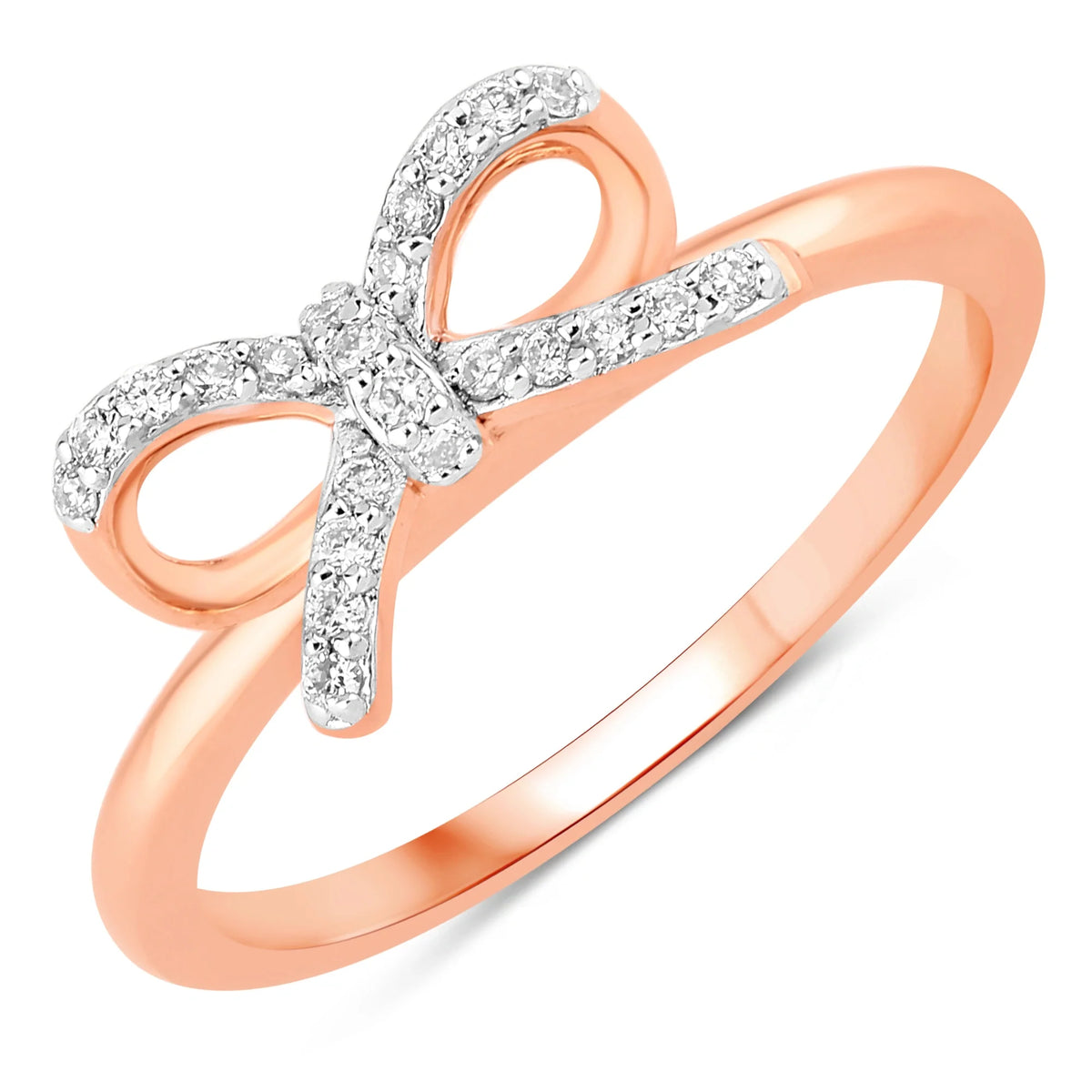 Natural Diamond Bow Ring
