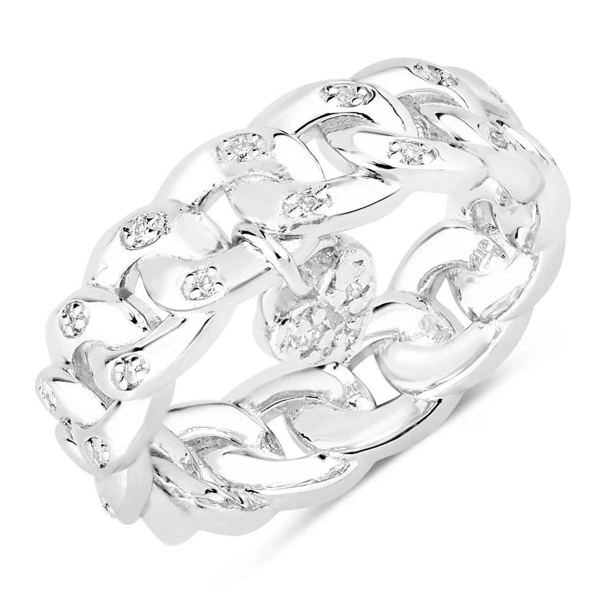 Natural Diamond Chunky Heart Ring
