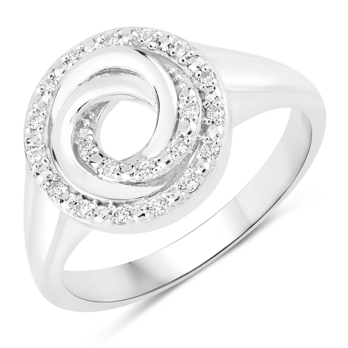 Forever Knot Ring in Natural Diamonds