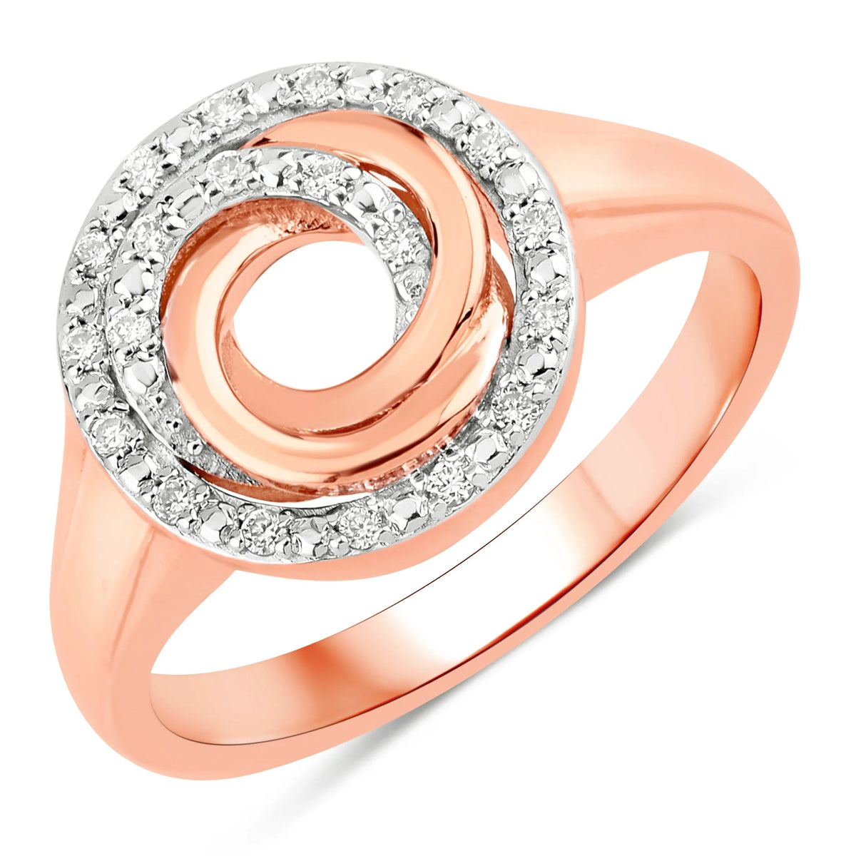Forever Knot Ring in Natural Diamonds