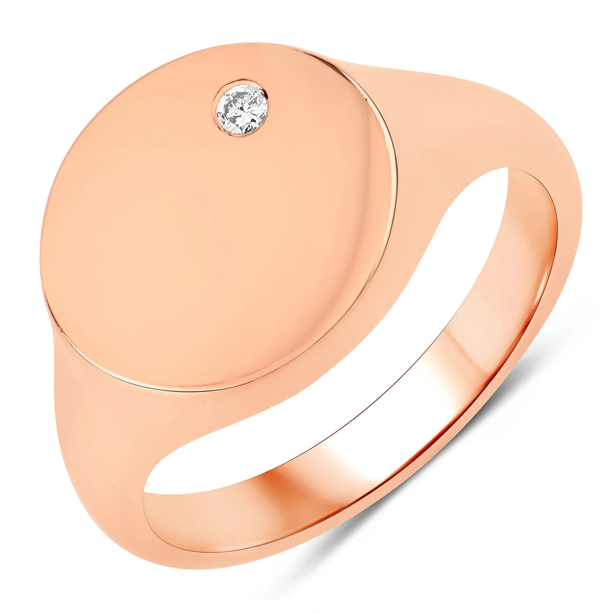 Monet Signet Ring in Natural Diamonds
