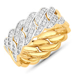 Ice Statement Ring in Natural Diamonds