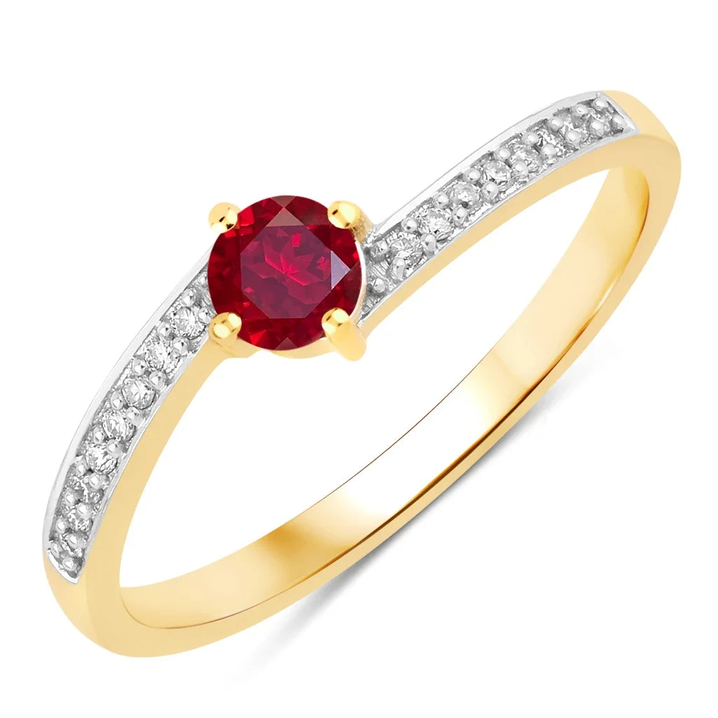 Dainty StackableRound Cut Diamond Accent Ring