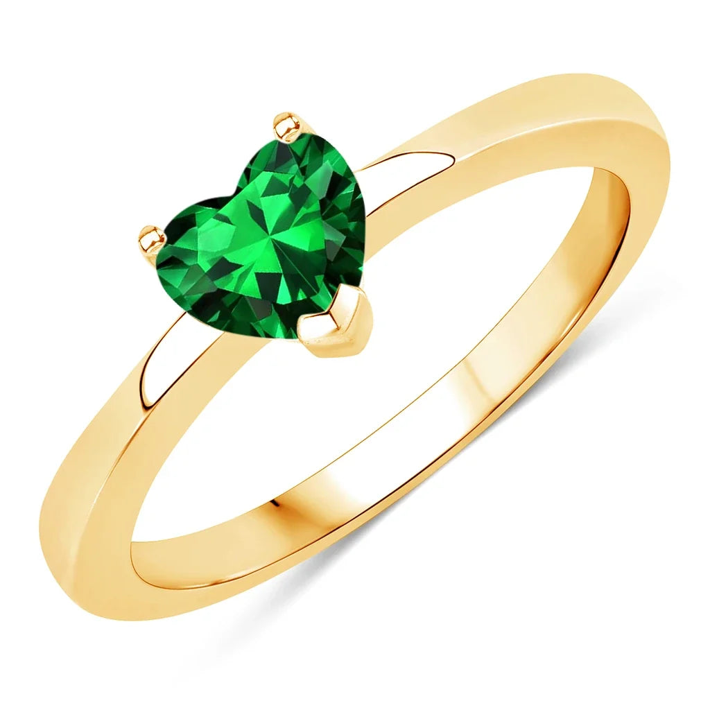Heart Shaped Solitaire Ring